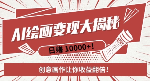 AI梦境绘画致富秘籍，复制粘贴，新手也能快速掌握，创意画作让你收益翻倍-米创网