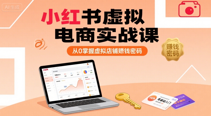小红书虚拟电商实战课，从0掌握虚拟店铺賺钱密码(更新)-米创网