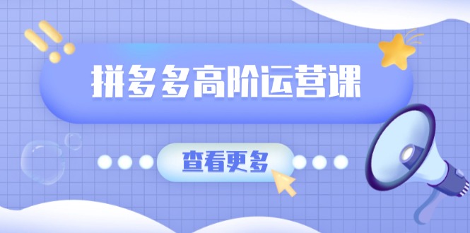 拼多多高阶运营课：极致群爆款玩法，轻付费无尽复制，打造单品爆款之路-米创网