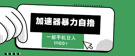 205新风口，加速器暴力自撸，单机日入1k+【揭秘】-米创网
