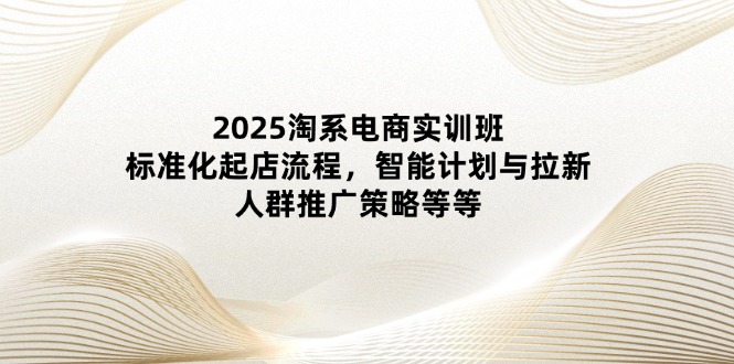 2025淘系电商实训班：标准化起店流程，智能计划与拉新，人群推广策略等等-米创网