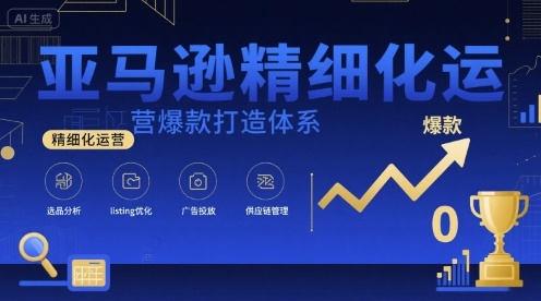 亚马逊精细化运营爆款打造体系，视频课+全套资料文档-米创网