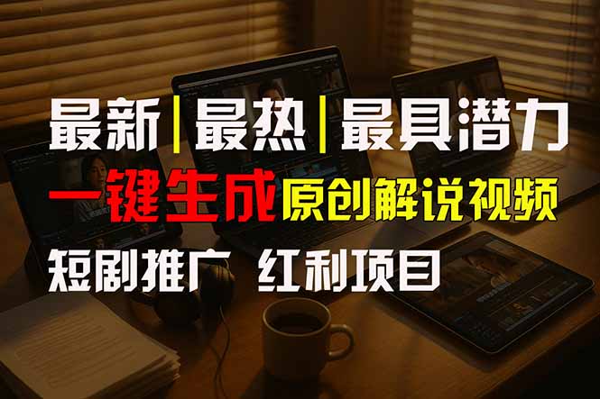 短剧推广新思路，AI一键生成原创解说视频，10分钟产出100条，30天赚了5.5w-米创网