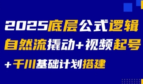 2025底层公式逻辑自然流撬动+视频起号+千川基础计划搭建-米创网