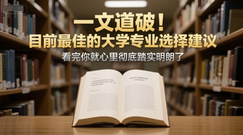 付费文章：一文道破！目前最佳的大学专业选择建议，看完你就心里彻底踏实明朗了-米创网