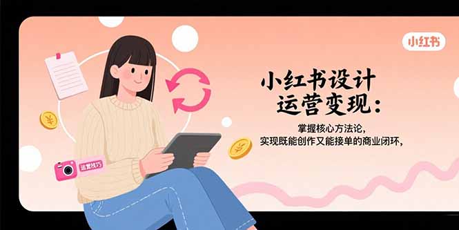 小红书设计运营变现：掌握核心方法论，实现既能创作又能接单的商业闭环-米创网