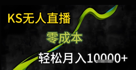 KS无人直播25年最新玩法，只需一部手机，轻松月入1W+【揭秘】-米创网