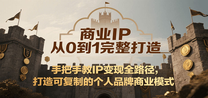 商业IP从0到1完整打造，手把手教IP变现全路径，打造可复制的个人品牌商业模式-米创网