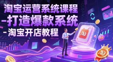 淘宝运营系统课程-打造爆款系统-淘宝开店教程-米创网
