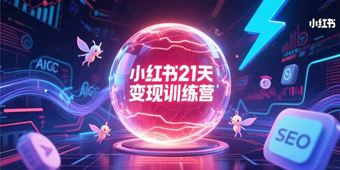 小红书21天变现训练营，AIGC工具高效应用，SEO优化核心技巧-米创网