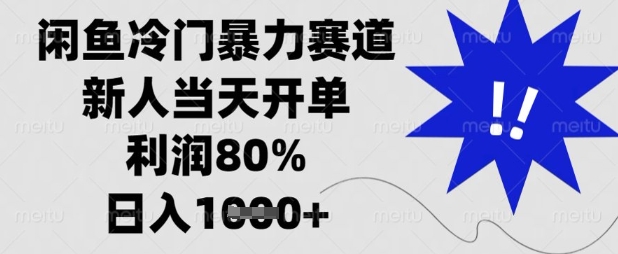 闲鱼冷门暴力赛道，新人当天开单，利润80%，日入数张【揭秘】-米创网