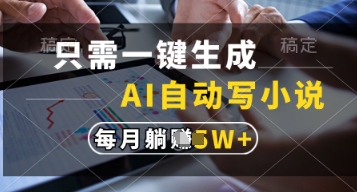 只需一键生成，AI自动写小说，实现躺着也能写作，每月收益过1w【揭秘】-米创网