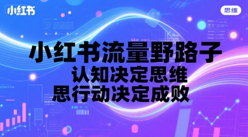 小红书流量野路子，认知决定思维，思维决定行动，行动决定成败-米创网