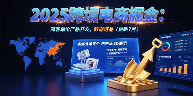 2025跨境电商掘金：蓝海市场定位，高客单价产品开发，数据选品(更新7月-米创网