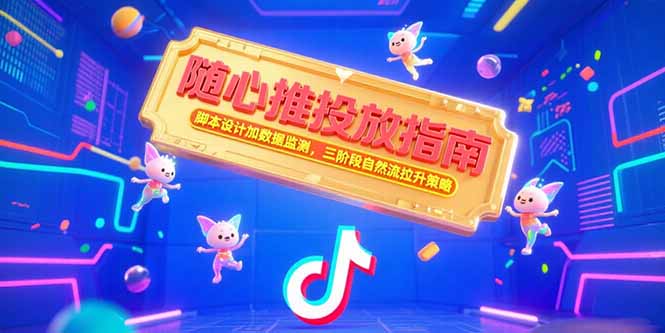 随心推投放指南，脚本设计加数据监测，三阶段自然流拉升策略-米创网