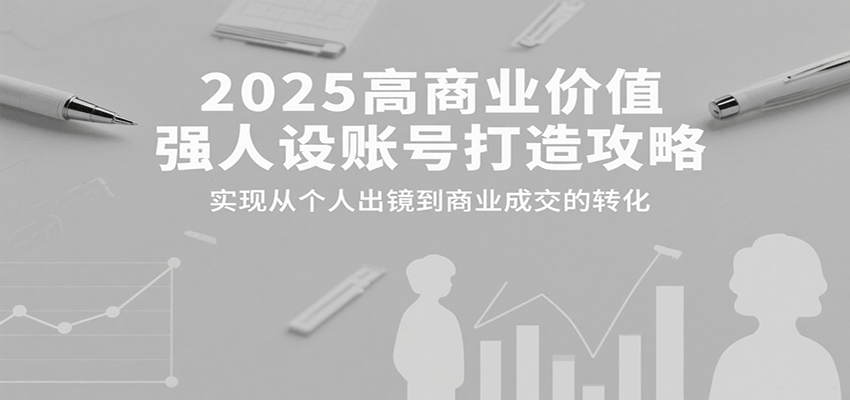 2025高商业价值强人设账号打造攻略，实现从个人出镜到商业成交的转化-米创网