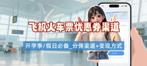学生党必看！机票火车票优惠券申请渠道 + 项目打法，开学季节日速存-米创网