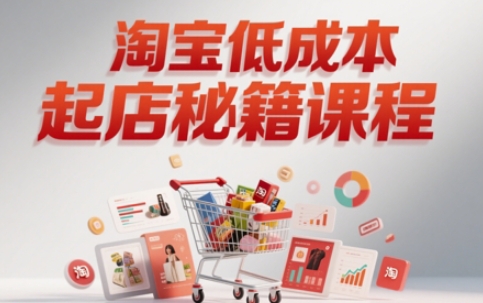 淘宝低成本起店系统课，助你快速起店，实现弯道超车-米创网