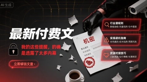 最新付费文：我的这些提醒，的确是透露了太多内幕-米创网