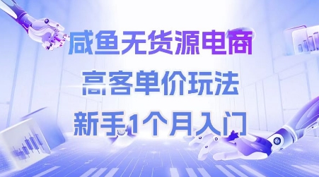 咸鱼无货源电商，高客单价玩法，新手1个月入门-米创网