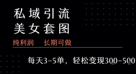 私域卖套图每天3-5单   每单利润99-2张+-米创网