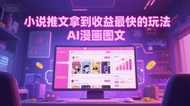 小说推文拿到收益最快的玩法，AI漫画图文-米创网