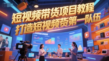 短视频带货项目教程，打造短视频带货第一队伍-米创网