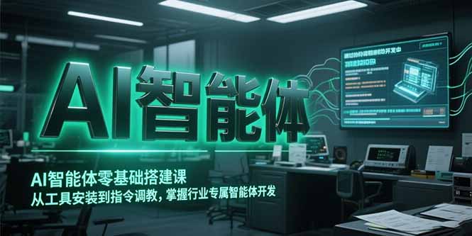 AI智能体零基础搭建课，从工具安装到指令调教，掌握行业专属智能体开发…-米创网
