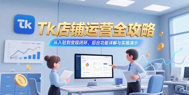 Tk店铺运营全攻略，从入驻到变现闭环，后台功能详解与实操演示-米创网