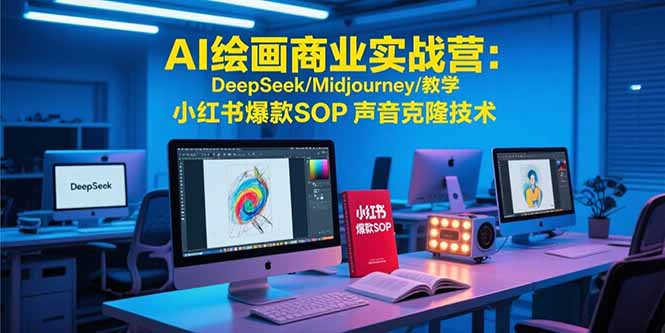 AI绘画商业实战营：DeepSeek/Midjourney/教学 小红书爆款SOP 声音克隆技术-米创网