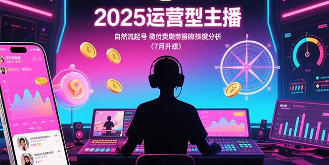 2025运营型主播：自然流起号，微付费投放技巧，罗盘数据深度解析(7月更新-米创网