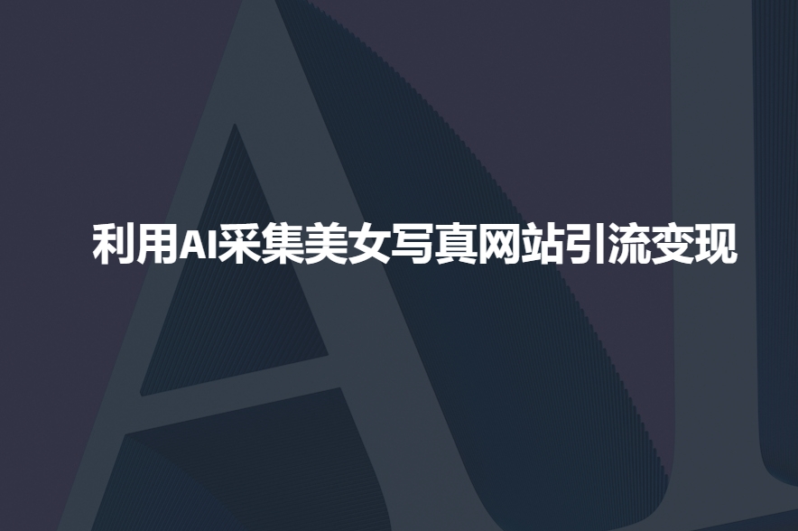 利用AI采集美女写真网站引流变现，引流嘎嘎的-米创网