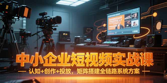 中小企业短视频实战课，认知+创作+投放，矩阵搭建全链路系统方案-米创网