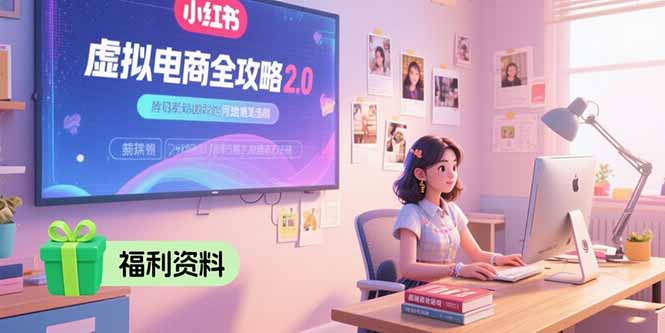 虚拟电商全攻略2.0，开店选品实操流程，账号定位、货源发布、笔记发布技巧-米创网
