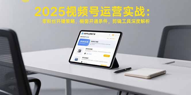 2025视频号运营实战：零粉丝开播策略，橱窗开通条件，剪辑工具深度解析-米创网