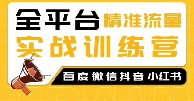 全平台精准流量实战训练营，百度微信抖音小红书SEO引流教程-米创网