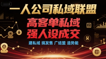 一人公司私域联盟，高客单私域，强人设成交，建私域 搞发售 广结盟 造势能-米创网