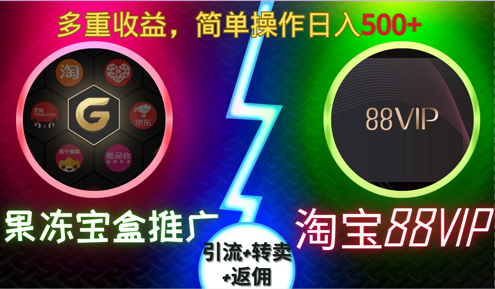 果冻宝盒推广88VIP，引流+转卖+返佣，多重收益，简单操作日入5张【揭秘】-米创网