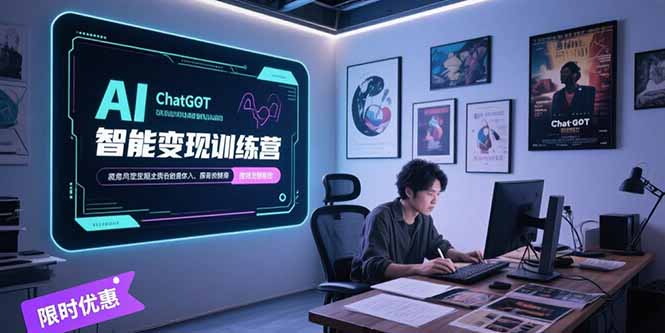 AI智能变现训练营，ChatGPT写作变现，电影解说制作，图文带货方法论-米创网