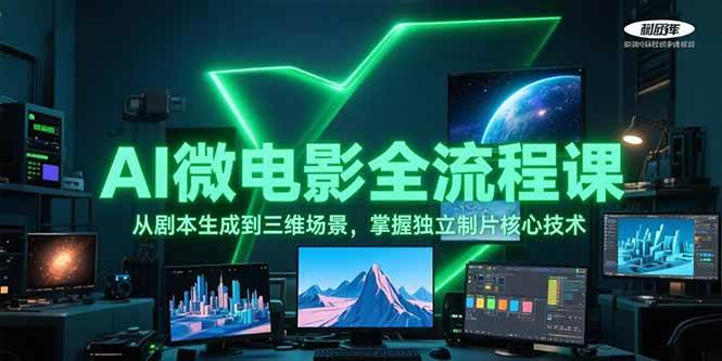 AI微电影全流程课，从剧本生成到三维场景，掌握独立制片核心技术-米创网