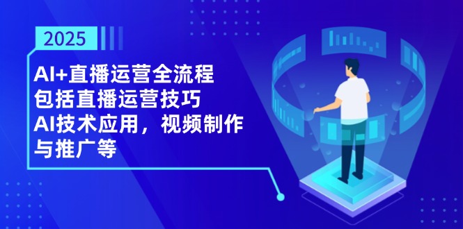 2025AI+直播运营全流程，包括直播运营技巧，AI技术应用，视频制作与推广等-米创网
