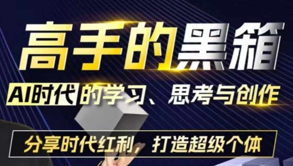 高手的黑箱：AI时代学习、思考与创作-分红时代红利，打造超级个体-米创网