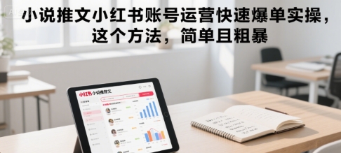 小说推文小红书账号运营快速爆单实操，这个方法，简单且粗暴-米创网