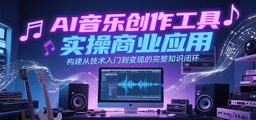 AI音乐创作工具实操商业应用，构建从技术入门到变现的完整知识闭环-米创网