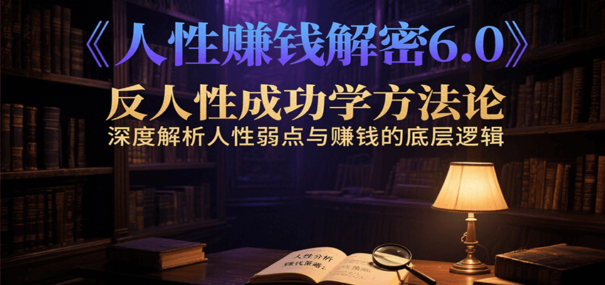 人性赚钱解密6.0，反人性成功学方法论，深度解析人性弱点与赚钱的底层逻辑-米创网