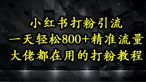 小红书打粉引流，一天轻松500+精准流量，大佬都在用的打粉教程-米创网