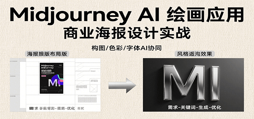 Midjourney AI绘画应用，关键词指令解析、漫画头像制作、海报设计、3D人物生成等-米创网
