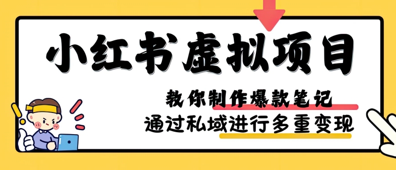 小红书虚拟项目实战，爆款笔记制作，矩阵放大玩法分享-米创网