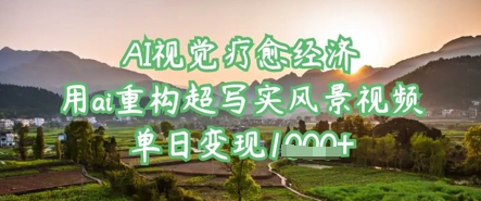 AI视觉疗愈经济：用ai重构超写实风景视频，单日变现多张-米创网
