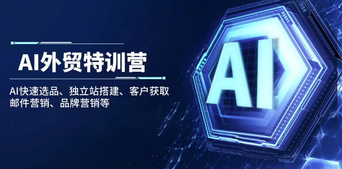 AI外贸特训营：AI快速选品、独立站搭建、客户获取、邮件营销、品牌营销等-米创网
